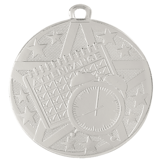 Silver 2" Superstar Perfect Attendance Medal