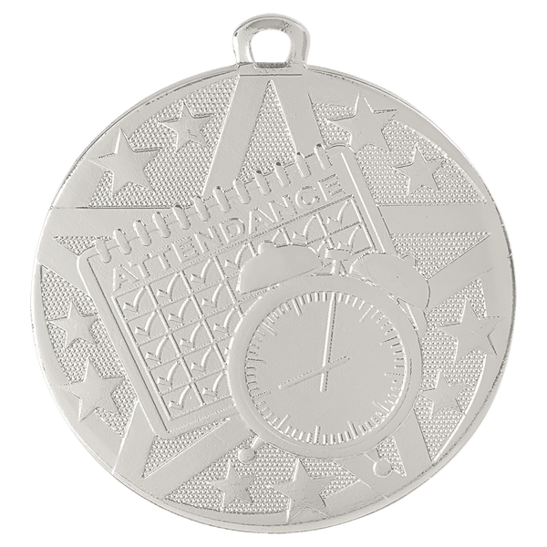 Silver 2" Superstar Perfect Attendance Medal