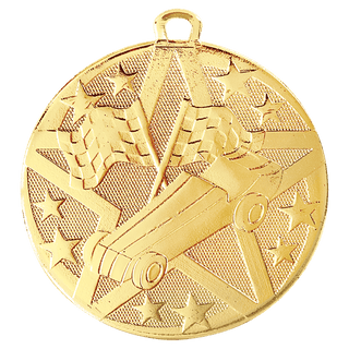 Gold 2" Superstar Pinewood Derby Medal
