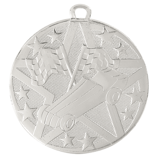 Silver 2" Superstar Pinewood Derby Medal