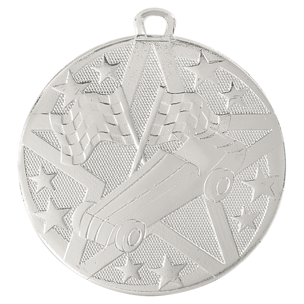 Silver 2" Superstar Pinewood Derby Medal