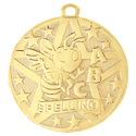 Gold 2" Superstar Spelling Medal