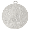 Silver 2" Superstar Spelling Medal