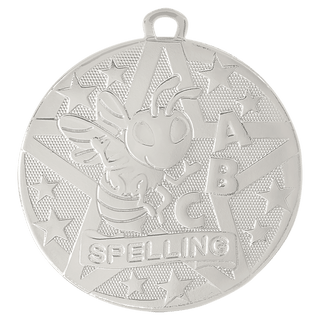 Silver 2" Superstar Spelling Medal