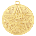 Gold 2" Superstar Star Performer Medal