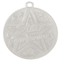 Silver 2" Superstar Star Performer Medal