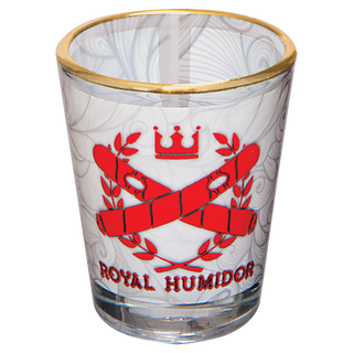 1 1/2 oz. Sublimatable Shot Glass with Gold Rim