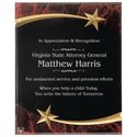 Red 7" x 9" Marble Shooting Star Acrylic Plaque