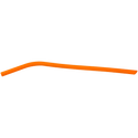 Orange 10" Small Silicone Straw