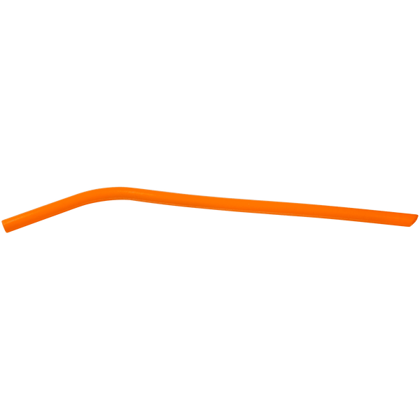 Orange 10" Small Silicone Straw