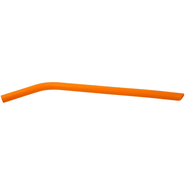 Orange 10" Large Silicone Straw