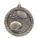 Antique Gold 1 3/4" Football Shooting Star Medal