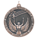 Antique Bronze 1 3/4" Victory Shooting Star Medal