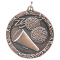 Antique Bronze 1 3/4" Cheer Shooting Star Medal