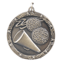 Antique Gold 1 3/4" Cheer Shooting Star Medal