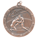 Antique Bronze 2 1/2" Wrestling Shooting Star Medal