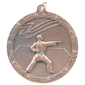 Antique Bronze 2 1/2" Martial Arts Shooting Star Medal