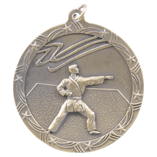 Antique Gold 2 1/2" Martial Arts Shooting Star Medal