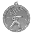 Antique Silver 2 1/2" Martial Arts Shooting Star Medal