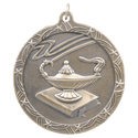 Antique Gold 2 1/2" Lamp of Knowledge Shooting Star Medal