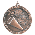 Antique Bronze 2 1/2" Cheer Shooting Star Medal