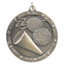 Antique Gold 2 1/2" Cheer Shooting Star Medal