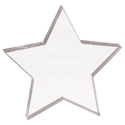 Clear 5" x 5" Star Acrylic Paperweight