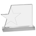 Clear 7 1/4" x 5 1/4" Star Page Acrylic with 7 1/2" Base