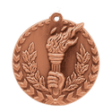 Antique Bronze 1 3/4" Torch Millennium Medal