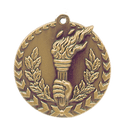 Antique Gold 1 3/4" Torch Millennium Medal