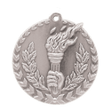 Antique Silver 1 3/4" Torch Millennium Medal