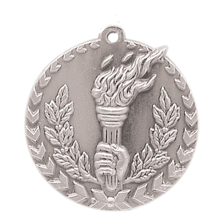 Antique Silver 1 3/4" Torch Millennium Medal