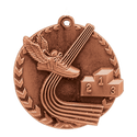 Antique Bronze 1 3/4" Track Millennium Medal