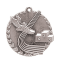 Antique Silver 1 3/4" Track Millennium Medal