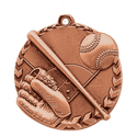 Antique Bronze 1 3/4" Baseball/Softball Millennium Medal