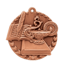 Antique Bronze 1 3/4" Lamp of Knowledge Millennium Medal