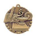 Antique Gold 1 3/4" Lamp of Knowledge Millennium Medal