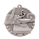 Antique Silver 1 3/4" Lamp of Knowledge Millennium Medal