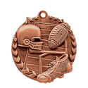 Antique Bronze 1 3/4" Football Millennium Medal