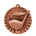 Antique Bronze 1 3/4" Golf Millennium Medal