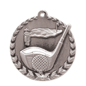 Antique Silver 1 3/4" Golf Millennium Medal