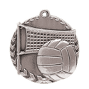 Antique Silver 1 3/4" Volleyball Millennium Medal