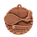 Antique Bronze 1 3/4" Tennis Millennium Medal