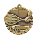 Antique Gold 1 3/4" Tennis Millennium Medal