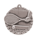 Antique Silver 1 3/4" Tennis Millennium Medal