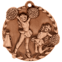 Antique Bronze 1 3/4" Cheer Millennium Medal