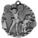 Antique Silver 1 3/4" Cheer Millennium Medal