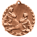 Antique Bronze 1 3/4" Martial Arts Millennium Medal