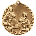 Antique Gold 1 3/4" Martial Arts Millennium Medal