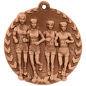 Antique Bronze 1 3/4" Cross Country Millennium Medal